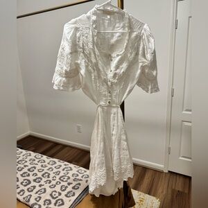 LoveShackFancy White Backless Dress